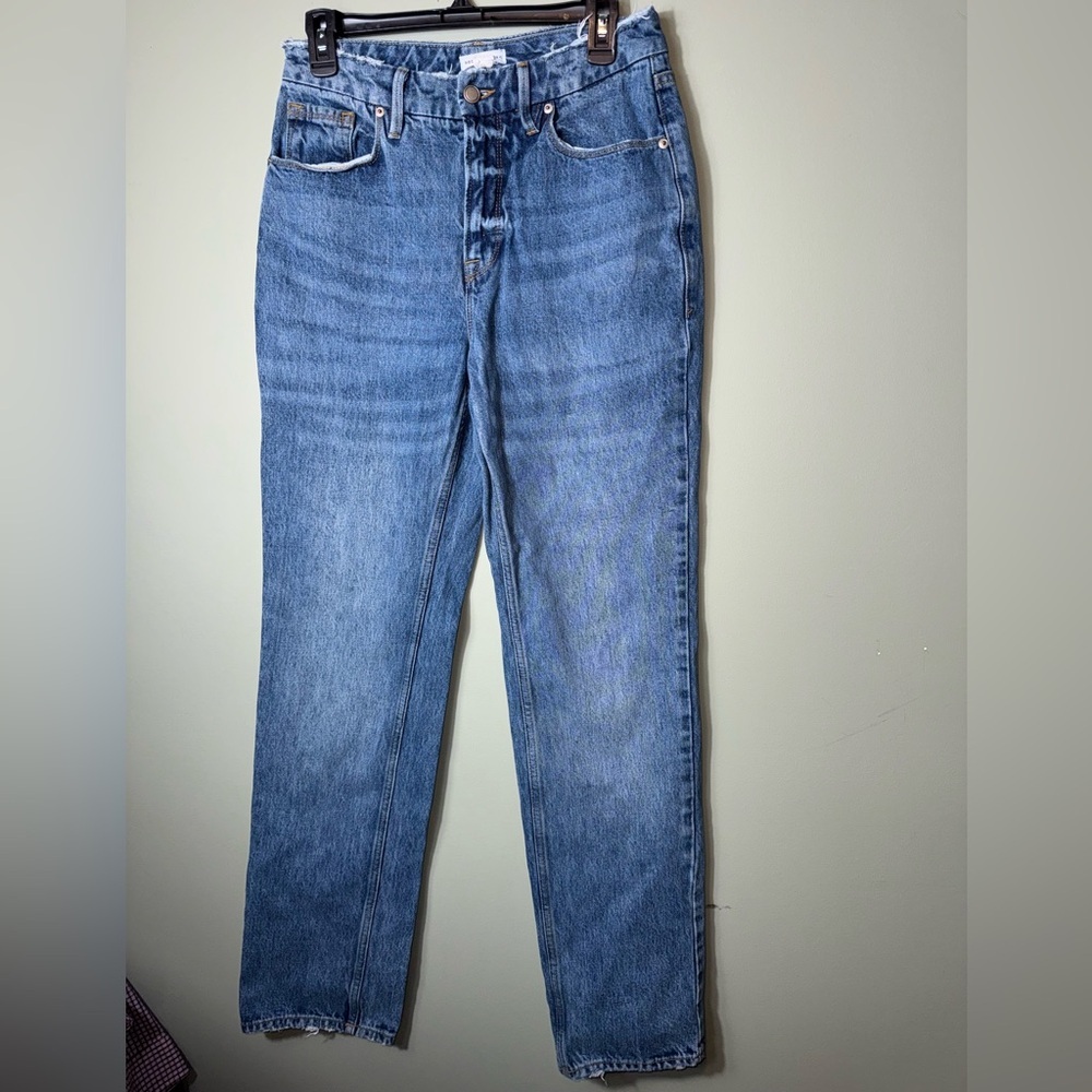 Good American Good 90’s Icon Jeans Blue952 Womens Size 28 Straight Leg High Rise